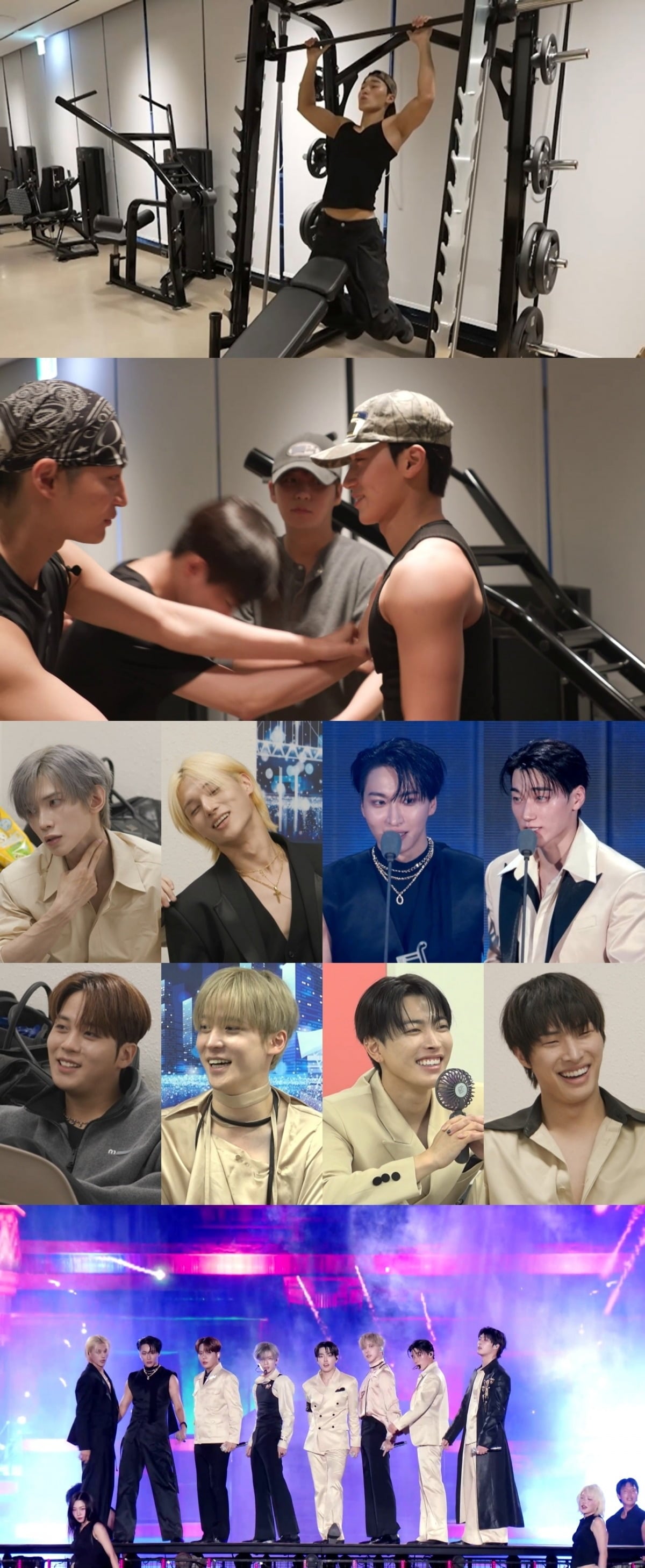 에이티즈 최산이 시상식 일정 중에도 헬스장을 찾으며 남다른 운동 열정을 보여준다. / 사진제공=MBC