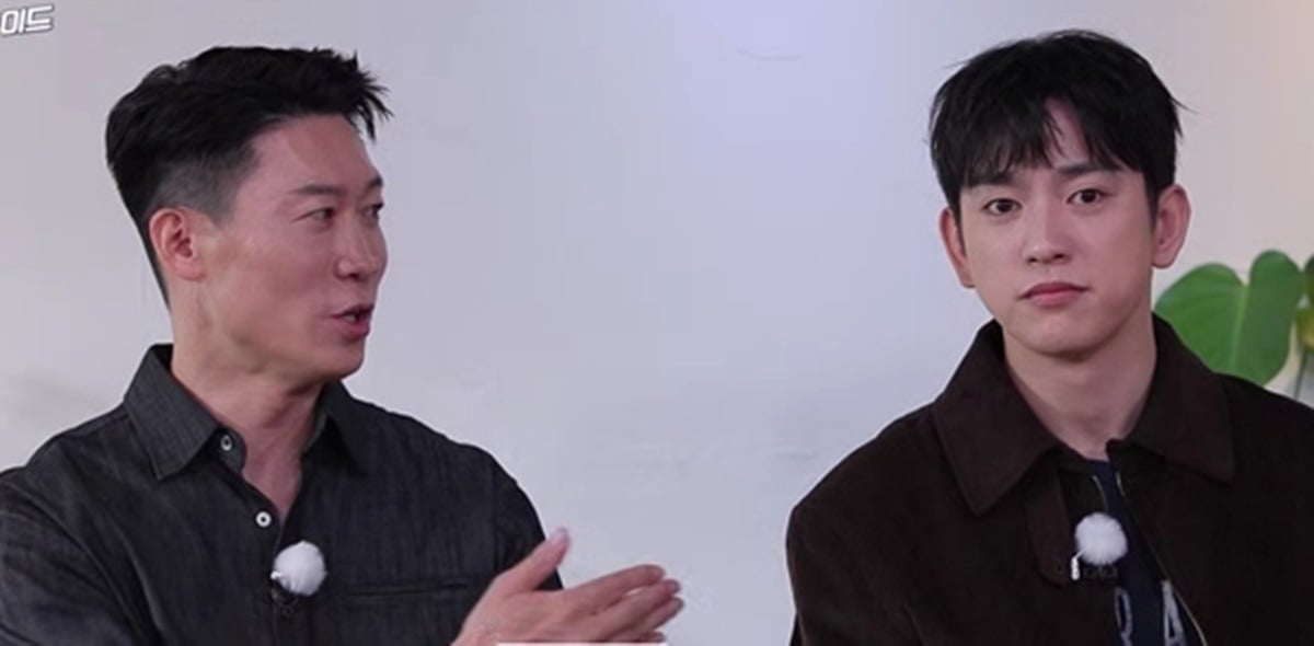 유재석이 진선규, 박진영의 '부자지간' 관계에 솔직한 리액션을 보인다. /사진제공=tvN