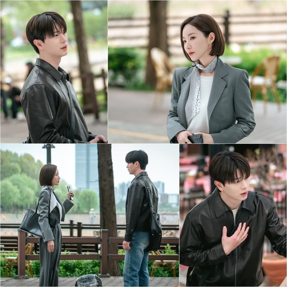 배우 박민영이 9살 연하 육성재와 극 중 첫 만남부터 팽팽한 신경전을 벌인다. / 사진제공=SBS