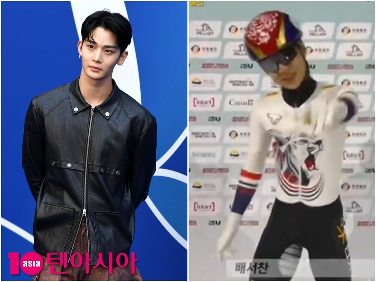 가수 배진영의 친동생 배서찬이 쇼트트랙 국제대회에서 금메달을 목에 걸었다. / 사진=텐아시아DB, SNS 갈무리